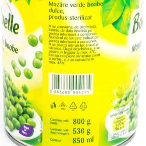 Mazare verde boabe dulce 850ml Bonduelle 3 - Comenzi produse alimentare online Braila market