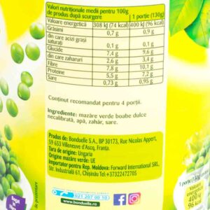 Mazare verde boabe dulce 850ml Bonduelle 1 - Comenzi produse alimentare online Braila market