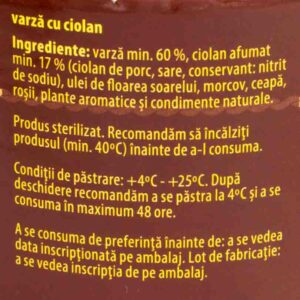 Varza cu ciolan 400g Topoloveni 1 - Magazin online alimente ieftine brailamarket.ro