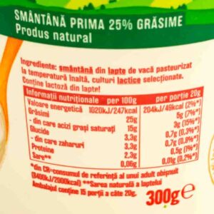 Smantana prima 25% 300g Napolact 4 - Magazin de produse alimentare online Braila market