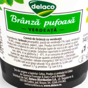 Branza pufoasa verdeata 140g Delaco 2 - Magazin online de produse alimentare Braila market