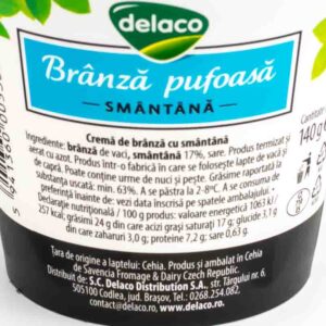 Branza pufoasa smantana 140g Delaco 2 - Magazin online alimente ieftine Braila market