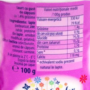 Iaurt cu gust de capsuni 1,4% 100g Poiana Florilor 1 - Livrare produse alimentare Brailamarket
