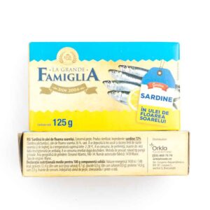 Sardine in ulei de floarea soarelui 125g Famigilia 1 - Magazin de produse alimentare online market Braila