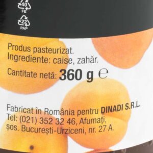 Gem de caise 360g Dupa pofta Boierul 1 - Ingrediente - Comenzi online alimente market Braila