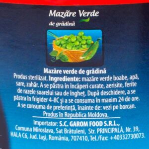 Mazare verde de gradina Giana - Ingrediente - Comenzi online alimente market Braila