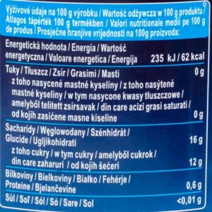 Cocktail de fructe in sirop 850g Giana - Valori nutritionale - Brailamarket