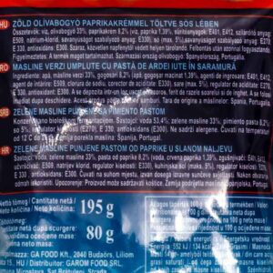 Masline verzi umplute cu pasta de ardei iute 195g Giana - Comanda online alimente brailamarket.ro