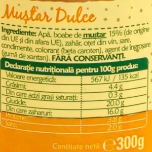 Mustar dulce 300g Bunatati de la Bunica - Livrare produse alimentare la domiciliu brailamarket.ro