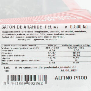 Baton de arahide feliat 500g Alfino 1 - Produse alimentare livrare la domiciliu brailamarket.ro
