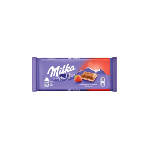 Ciocolata crema cu gust de capsuni 100g Milka - Livrare alimente online brailamarket.ro