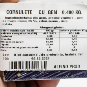 Cornulete cu gem 400g Alfino 1 - Cumparaturi alimente online Braila market