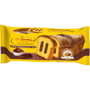 Cozonac crema ciocolata rom 450g Boromir - Alimente livrate la domiciliu Braila market
