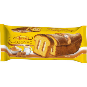Cozonac crema lapte si caramel 450g Boromir - Alimente livrate la domiciliu Brailamarket