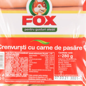 Crenvusti du carne de pasare Fox 1 - Livrari alimente la domiciliu market Braila