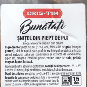 Snitel din piept de pui Cris Tim 1 - Comenzi online alimente brailamarket.ro