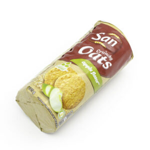 BISCUITI CU FULGI DE OVAZ SI MERE 225G SAN