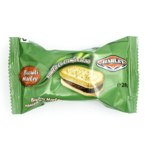 BISCUITI VANILIE CU CREMA CACAO 28G HARLEY