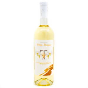 VIN ALB DEMISEC  SAUVIGNON & MUSCAT 0.75L VINIA TRAIAN