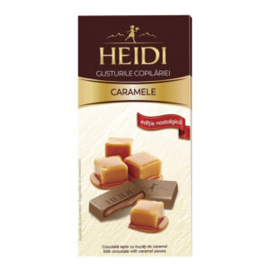 CIOCOLATA CU LAPTE SI CARAMELE 90G HEIDI