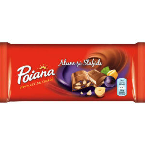 CIOCOLATA CU ALUNE SI STAFIDE 90G POIANA