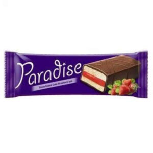 PRAJITURA GLAZURATA CU CREMA CAPSUNI 25G PARADISE