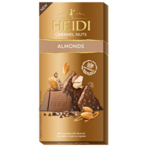 CIOCOLATA CU LAPTE CU MIGDALE CARAMELIZATE 80G HEIDI