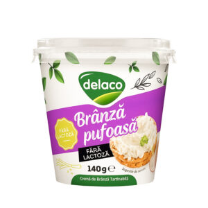 BRANZA PUFOASA FARA LACTOZA 140G DELACO