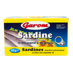 SARDINE IN ULEI VEGETAL SI SUC PROPRIU 125G GAROM